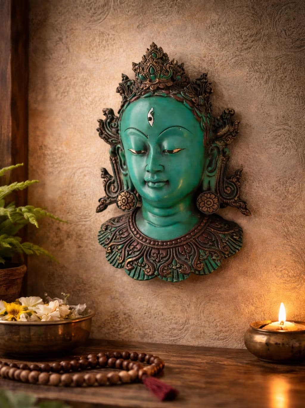 Ancient Green Deity Mask