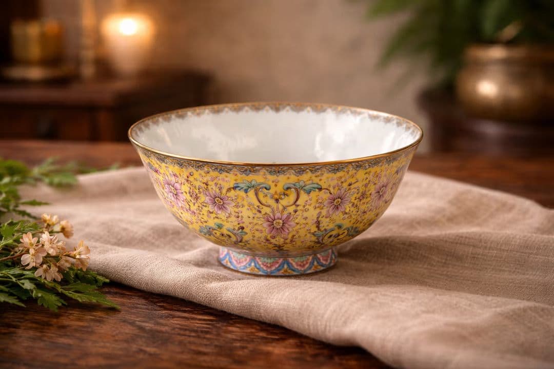 Ornate Floral Ritual Bowl