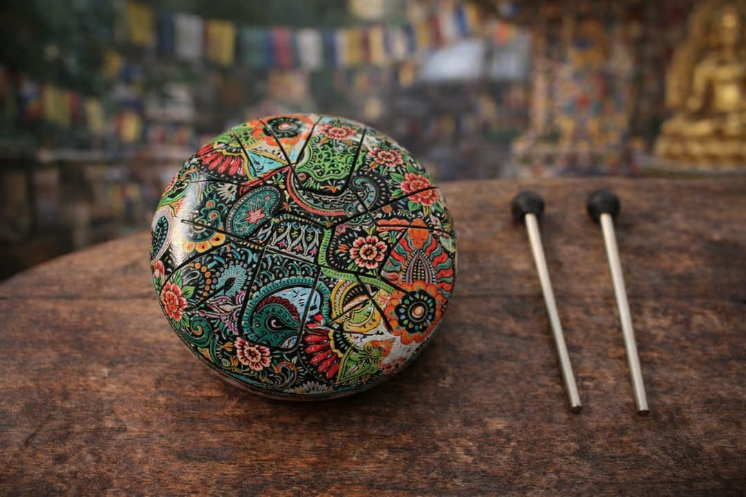 Patterned Steel Tongue Drum view 2