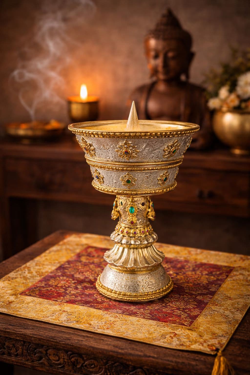 Ritual Gilded Butter Lamp Cup view 2